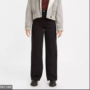 Levi's High Loose Wide Straight Jeans in Black NWOT